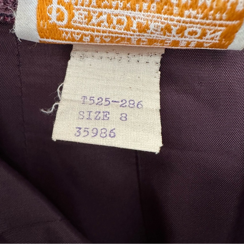 Pendleton Blazer Skirt Scarf Set Sz 8 10 Purple Plaid Wool Vintage Made in USA - Picture 14 of 16